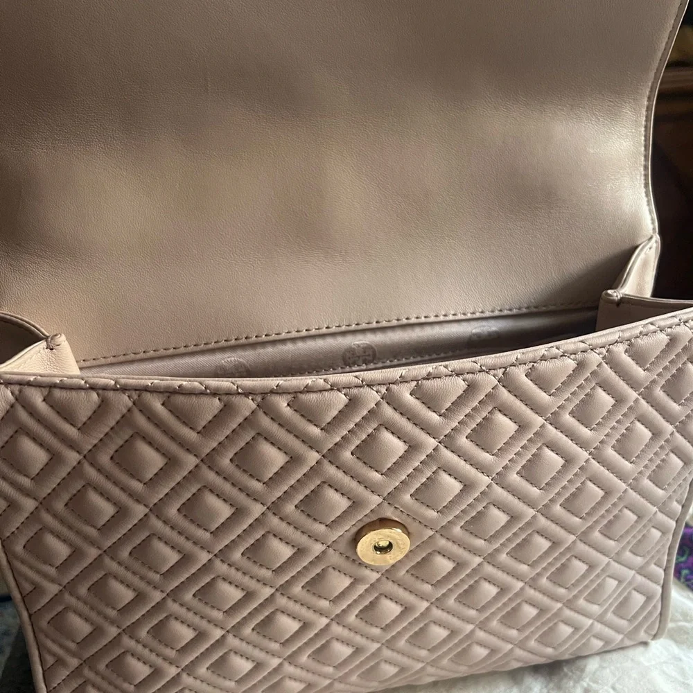 Tory Burch Fleming Convertible Shoulder Bag Crossbody Leather Medium Blush Pink - Picture 5 of 7